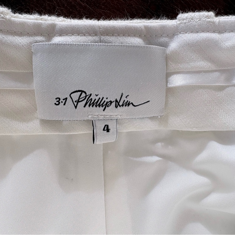 3.1 Phillip Lim Ivory Texured Pants View 3